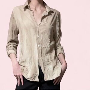 Millibon Light Tan Button-Down Shirt